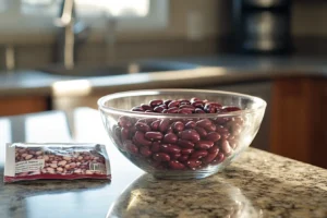 Soaking red kidney beans before cooking